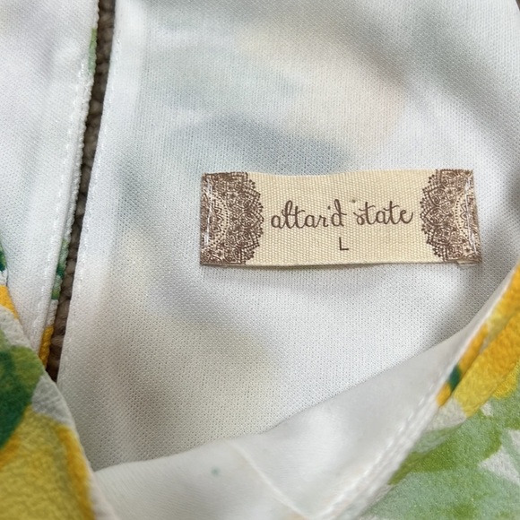 altar’d state large lemon print tank top. - Picture 5 of 8